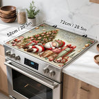 Christmas Stove Top Cover Snowman Stove Top Cover for Home Decoration Kitchen Pad Non-Stick Washable Cooktop Covers Countertop Protector Keep Stove Clean 28"x20" (Man) - Image 4