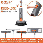Eazer 4-in-1 Long-Handled Tub Scrubber-Versatile Bathroom Cleaning Brush with Shower Scrubber-Ideal Shower Cleaner Brush for Efficient Cleaning-Long Handle Scrub Brush for Shower, Tub, and Bathroom - Image 6