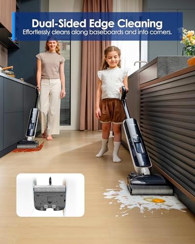 Tineco Floor ONE S6 Master Wet Dry Vacuum Cleaner, 20kPa Suction Vacuum Mop with Dual-Edge Cleaning, 45 Min Runtime (Quite Mode), 185°F Flashdry, 4inch Ultra-Slim - Image 4