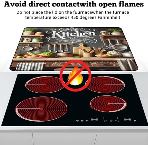 Multi-Design Stove Top Cover for Glass/Electric Stoves - 3-in-1 Heat-Resistant Protector Mat, Non-Slip Drying Rack 30"x21" (Cookware) - Image 3