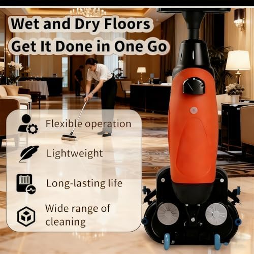 Multi-Functional Floor Buffer Polisher Machine, Commercial Floor Washer Dual Brush, 13000 Sqft/H, with 18" Cleaning Width, Efficient Cleaning for Home and Commercial Spaces - Image 5