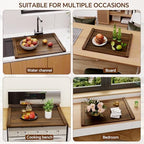 Noodle Board Stove Cover Wood (Ready to Use), Stove Top Covers for Electric Stove, Gas Stove, Wooden Decorative Rustic Kitchen Serving Tray, for Range Stovetop, Cooktop, 30'' * 22'', Brown - Image 6