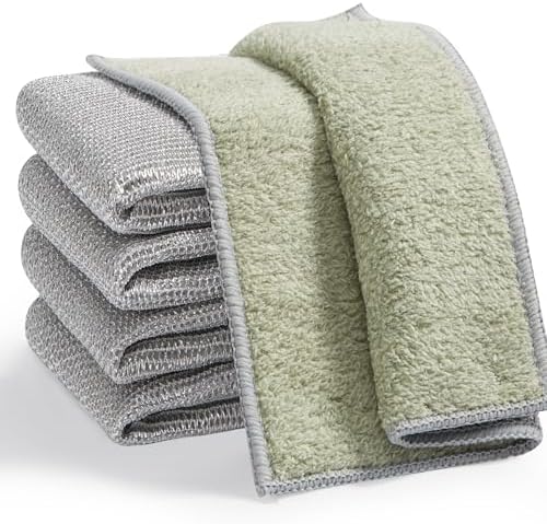 JOYMOOP Non Scratch Wire Dishcloth, 3 Piece Set, Medium, Silver by JOYMOOP