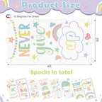 8pcs Fluorescent Magnetic Light Cover for Classroom,2x4 FT Pastel - Image 2