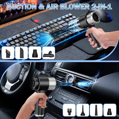 KMM Handheld Car Vacuum Cleaner, Hand Held Vacuum Cleaner & Air Duster - Image 2