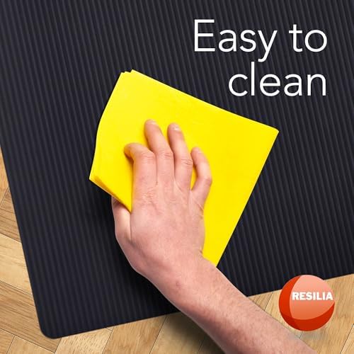 RESILIA Black Plastic Floor Runner - Embossed Wide Rib Waterproof Vinyl, Heavy Duty Protector Mat for Indoor Hardwood, Hard Floors, Garage, Entryway, Kitchen, & Outdoor Use, 27” x 12’, Made in the USA - Image 5