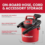 Vacmaster DVOM202P 1101 2.5-Gal 20V Cordless Portable Wet/Dry Vac Red - Image 7