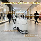 Commercial Auto Floor Scrubber Machine 16.3" Brush (168RPM) with 14.3 Gallon Dual Tanks, 3-in-1 Scrub/Wash/Dry, 1750m²/h Cleaning Rate, 59FT Cord for Malls/Hotels/Factories/Offices 110V - Image 2