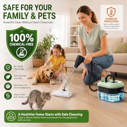 Handheld Steam Cleaner 1500W, 6-Level Adjustable - Image 5