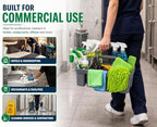 Libman Maid Caddy Cleaning Organizer, Heavy-Duty Janitorial Carry Caddy with Bottle Holders, Toilet Brush Holder & Tool Compartments, Commercial Cleaning Supply Tote - Image 4