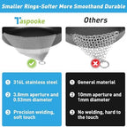 Cast Iron Cleaner & Chainmail Skillet Scrubber - 28''x28'' 3.8mm Small Ring, 316L Stainless Steel Interlocking Mesh Sheet, Flexible Chainmail Panel, Fine Linked Ring Fabric, Woven Ring Net - Image 4