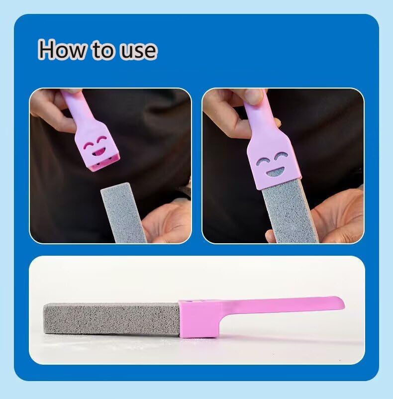 10 Pack Pumice Stone Scouring Sticks with 2 Universal Handles, Grey Pumice Stone Cleaner for Cleaning Toilets, Bathrooms, Kitchens, Spas and Pools, Plus 1 Dual-Use 2-in-1 Dustpan Brush (11-in-1) - Image 6