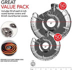 Round Electric Stove Burner Covers (100 Pack) 6 Inch and 8 Inch Disposable Stove Top Aluminum Foil Bib Liners, to Keep Kitchen Range Clean from Oil and Food Drips, Stock Your Home - Image 2