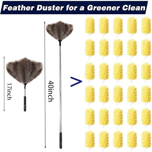 Soarer Extendable Ostrich Feather Duster,40inch,Handle Duster for Cleaning - Image 4