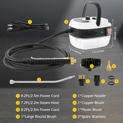 Dyna-Living Steam Cleaner 2500W Engine Steam Cleaner For Auto Detailing - Image 6
