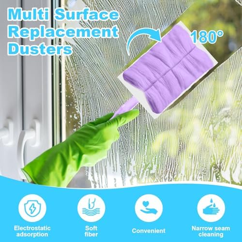 Mimorou 300 Pcs Disposable Duster Refills, Microfiber 180° Unscented - Image 3
