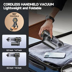 Car Vacuum Portable Cordless, Foldable Handheld Vacuum with Brushless Motor, 22000PA High Power Mini Hand Vacuum Cleaner & Air Blower & Duster & Pump for Home, Pet, Office - Image 6
