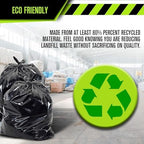 Aluf Plastics 60 Gal Black Coreless Roll Trash Bags, E-Z Tie (Pack of 100) - Image 6