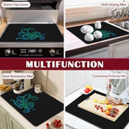 Green Octopus Electric Stove Top Cover Protector,Glass Flat Top Stove Mat,Heat-Resistant Oven Induction Cooktop Mat for Ceramic Countertop Mats Dish Drying Mat - Image 7