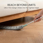 Sakerplus Baseboard Cleaner Tool with Handle Duster with Extension Pole, Bendable Microfiber Dusting Wand, Under Appliance Crevice Dust Remover for Sofa, Cabinet Top and Fan Gaps (2) - Image 4