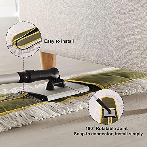 CLEANHOME 36" Commercial Dust Mop for Hardwood, Tiles, Marble Floors, Green - Image 6