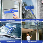 Wontolf 4-in-1 Window Squeegee, 79'' Window Cleaner Tool with Extension Pole, Window Cleaning Kit with Storage Bag, Rotatable Window Washing Kit Equipment for Home, Outdoor High Windows, Glass, Shower - Image 5