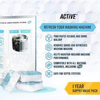 ACTIVE Washer Dishwasher Disposal & Coffee Cleaner Tablets - 96 Tabs Includes Washing Machine Cleaner, Dishwasher, Disposer, Coffee Maker Descale Tabs - Deep Clean & Refresh Appliance - 1 Year Supply - Image 2