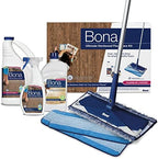 Bona Ultimate Hardwood Floor Care Kit – Pivoting Mop, Cleaning Solution & Refill, Floor Polish, Microfiber Pads for Dusting, Mopping & Polishing by Bona