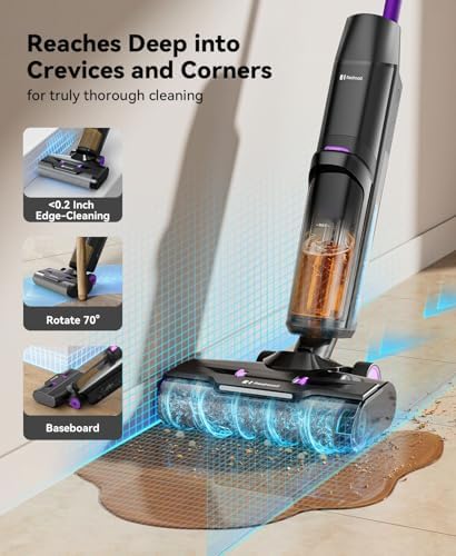 Wet Dry Vacuum Cleaner 20,000Pa,50Mins Runtime Cleaning Area 3013ft²,Cordless Vacuum Cleaner, Cordless Vacuum and Mop All in One,Self-Cleaning for Hard Floors Sticky Messes and Pet Hair H15Set - Image 6