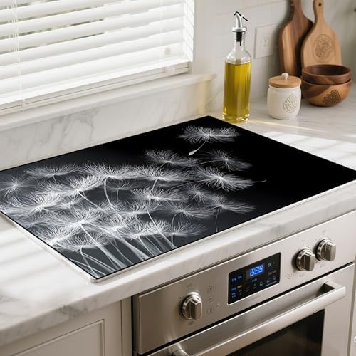 Heat-resistant Stove Top Cover - 28.5" X 20.5" Cooktop Protector Covers, Scratch-resistant Washable Pad Kitchen Countertop Mat (Cat, 30" x 21") by BSFHH