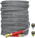 1/4’’ Pressure Washer Hose 125FT, Steel Wire Biaided Hose 4200PSI by Heliwoo
