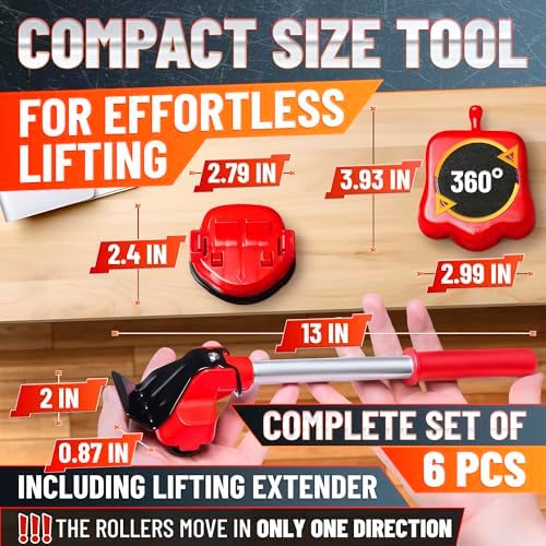 660 lb Furniture Movers with Wheels for Heavy Items (Red) - Image 4