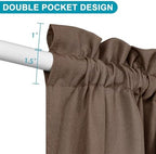 Hiasan French Door Curtains Privacy, Tan, 24W x 72L, 1 Panel - Image 3