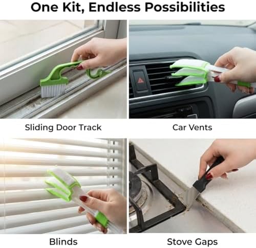 Window Sill Cleaner Tool, 13 Pcs Window Track Cleaning Tools Set - Image 5