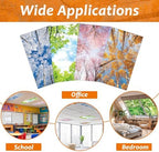 8 Pcs Fluorescent Light Covers with 80 Magnets Decorative for Classroom Ceiling Light 4 x 2 Feet Magnetic Light Covers Filter Easy Install for Office Hospitals & Home Drop Ceiling Supplies (Season) - Image 4