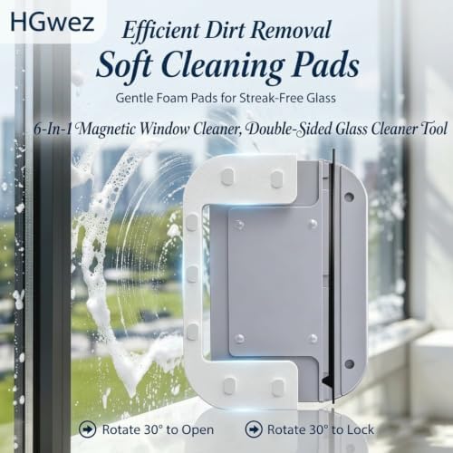 6-In-1 Magnetic Window Cleaner, Double-Sided Glass Cleaning Tool - Image 3