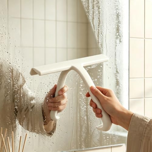 Shower Squeegee for Glass Doors with Hook by Dovyn