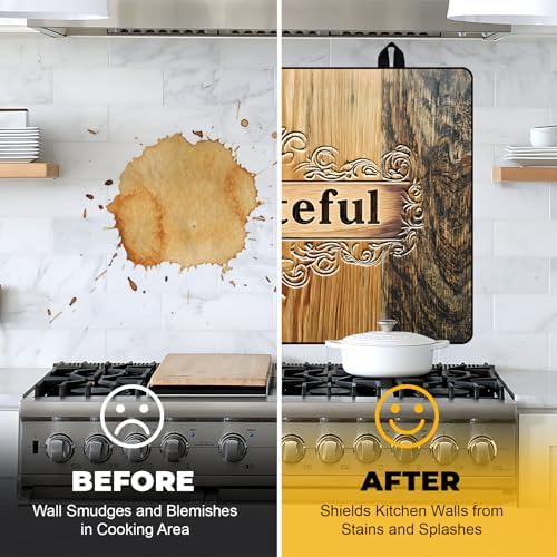 NYZE Electric Stove Top Cover, Cooktop Protector for Extra Counter Space, Heat Resistant & Non-Slip Kitchen Mat - Rustic Wood Grateful, 28" x 20" - Image 5