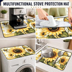 Electric Stove Top Cover - Heat Resistant Floral Stove Cover & Stove Top Protector, Reusable, Easy to Clean, Stylish Home Upgrade. (Sunflower Check, 28"L x 20"W) - Image 6