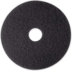 3M 8374 Stripper Floor Pad 7200, 12", Black, 5 Pads/Carton - Image 2
