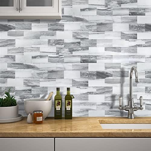 STICKGOO 10-Sheets Subway Tiles Peel and Stick Backspalsh, Gray - Image 5