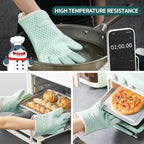 MAD SHARK Silicone Oven Mitts with Fingers Heat Resistant 450°F in Kitchen - Image 2