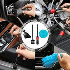 Qydipclin 10pcs Windshield Cleaner Tool, Car Window Cleaning Wash Kit with 4 Reusable Microfiber Pads 1 Spray Bottle and Extendable Handle Auto Glass Wiper Kit, Gray - Image 4