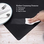 Gartful Silicone Mats for Kitchen Counter, Large Silicone Countertop Protector, Nonskid Heat Resistant Desk Saver Pad, Multipurpose Mat, Placemat (XL-28" x 20"x 0.06", Black) - Image 6