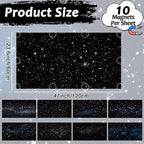 8 Pcs Fluorescent Light Covers with 80 Magnets Decorative for Classroom Ceiling Light 4 x 2 Feet Magnetic Light Covers Filter Easy Install for Office Hospitals & Home Drop Ceiling Supplies (Star) - Image 2
