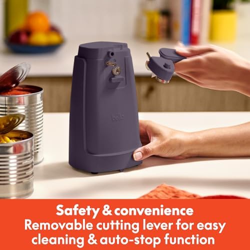 bella Electric Can Opener, Automatic One-Touch, Plum - Image 6