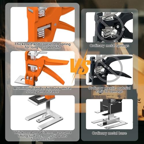 [Upgrade] Labor Saving Arm Jack 2 Pack,15.5 Inch Stainless Steel Furniture Lifts with Handbag,Hand Furniture Jack Lifter Tool for Installing Cabinets,Flooring&Windows,Load 440LBS - Image 4