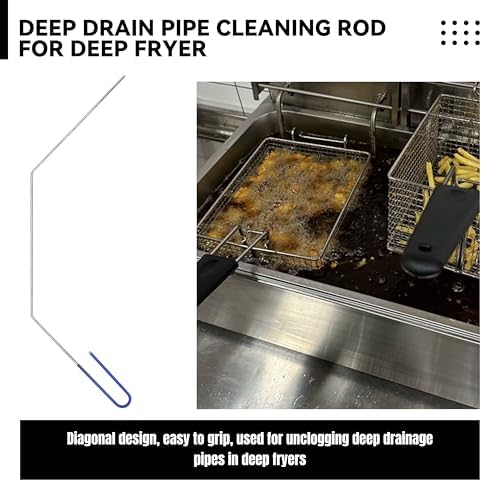 3 Pcs Fryer Cleaning Tools - L Shaped Stainless Steel Bristles Deep Cleaning Brush and Rod for Restaurant Air Fryer - Image 4
