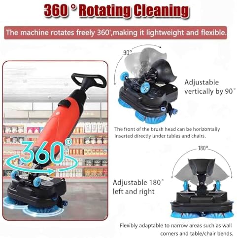 Commercial Floor Scrubber Machine, Electric Buffer Polisher, 17in - Image 5