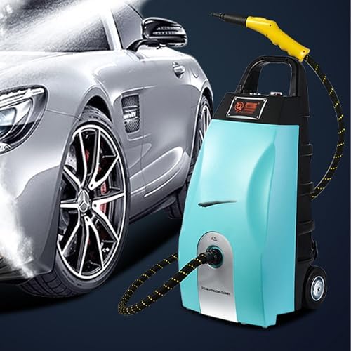 Multipurpose High Pressure Steam Cleaner, Heavy-Duty Portable Steamer with 3.5L Tank & 6 Accessories, Ideal for Home Kitchen Car Upholstery Tile Grout AC Cleaning (Blue) by ENWEGEY